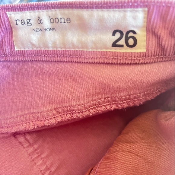 Rag & Bone  pink corduroy Nina high-rise pants 26 - Picture 7 of 8